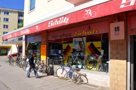 Fahrradhaus Schaufenster Belgradstrasse